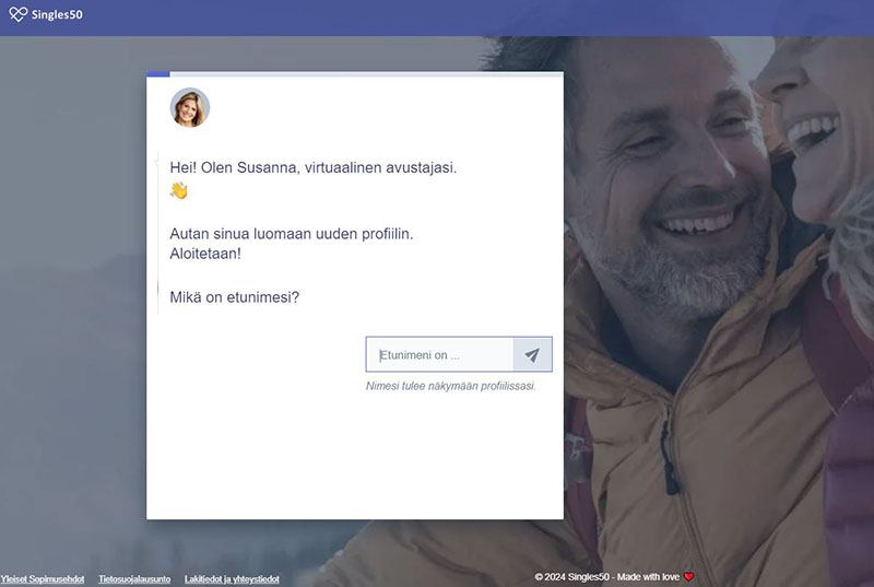 Singles50.fi Rekisteröitymisprosessi